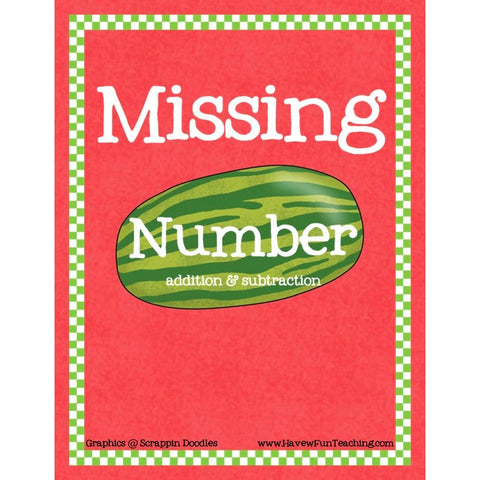 Missing Number Addition Subtraction Game