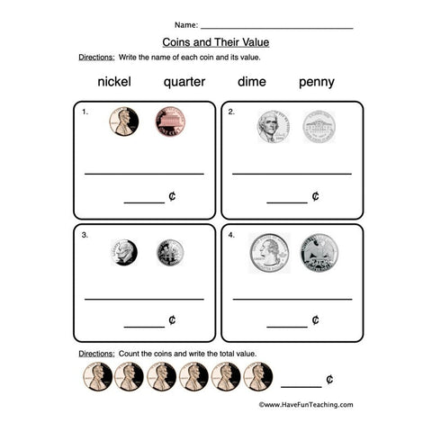 Money Worksheet 2