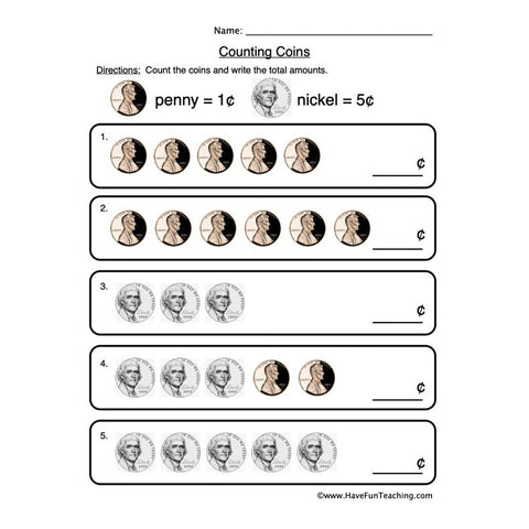 Money Worksheet 4