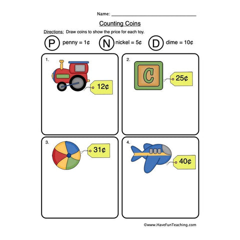 Money Worksheet 6