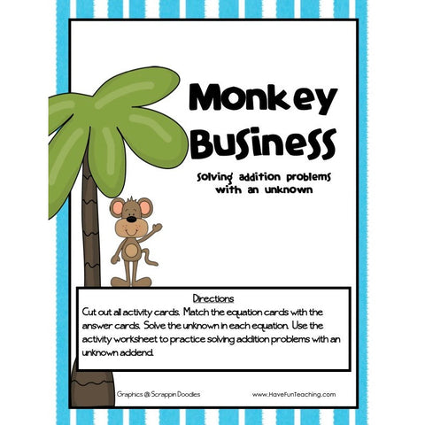 Monkey Business Adding with AN Unknown Number Game
