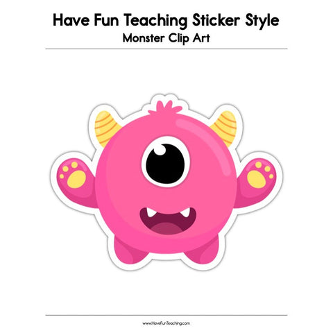 Monster Clip Art Worksheet