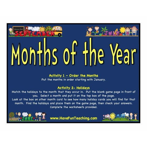 Months of the Year Game