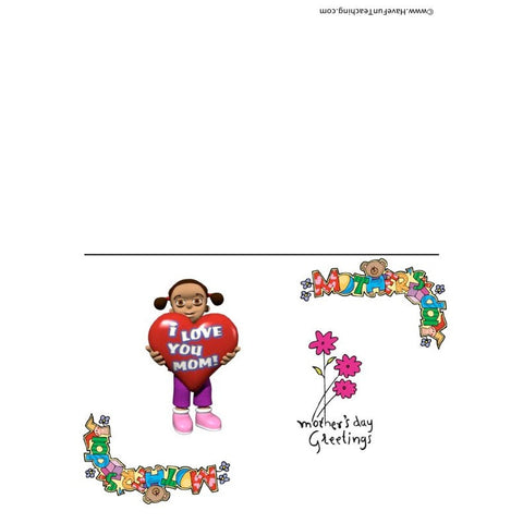 Mothers Day Card Worksheet 3