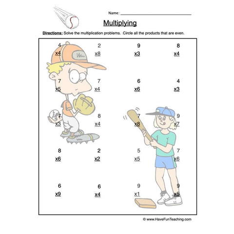 Multiplication Single Worksheet 2