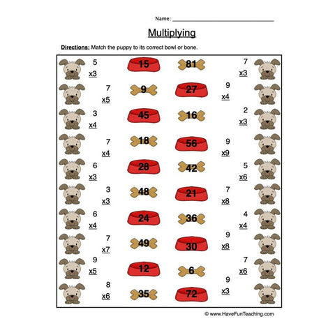Multiplication Single Worksheet 4