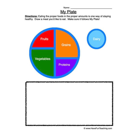 My Plate Worksheet 2