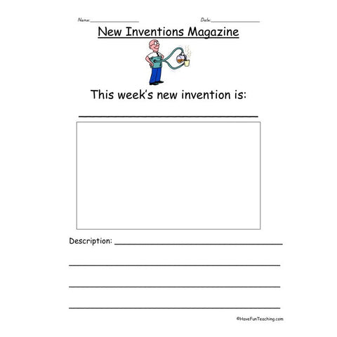 New Invention Magazine Worksheet