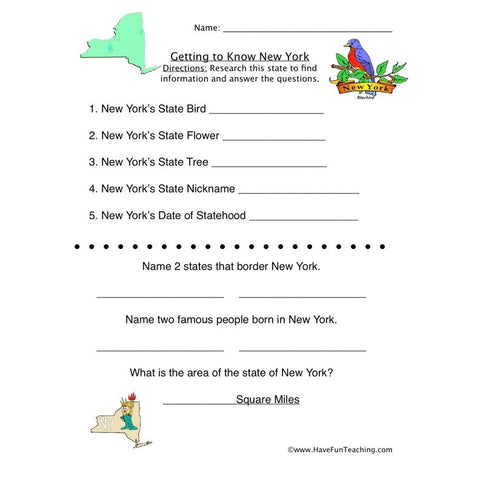 New York Worksheet