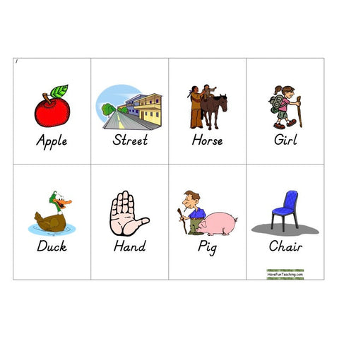 Noun Bingo Worksheet