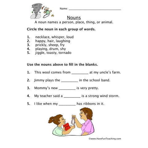 Noun 7 Worksheet