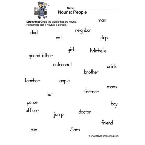 Nouns 2 Worksheet