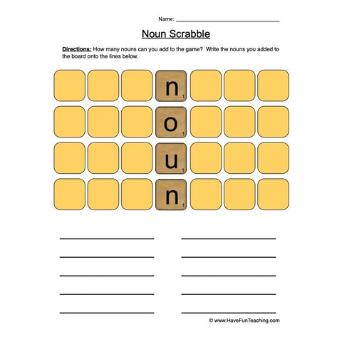 Nouns Worksheet 6
