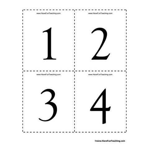 Number Hundred Flash Cards