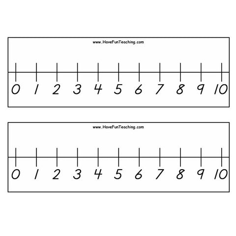 Number Line 10 Worksheet
