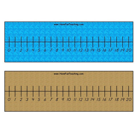 Number Line 20 Color Worksheet