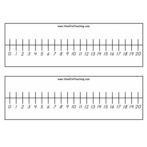 Number Line 20 Worksheet
