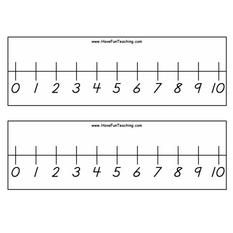Number Lines Worksheet