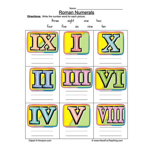 Number Names Worksheet 2