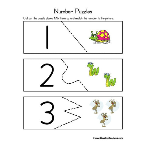 Number Puzzles Worksheet