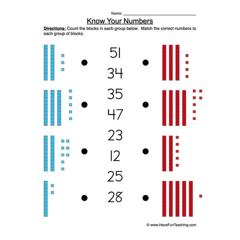 Number Recognition Worksheet 2