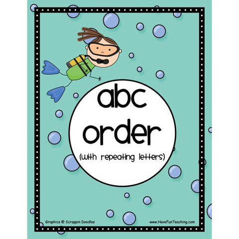 Ocean ABC Order Game 2