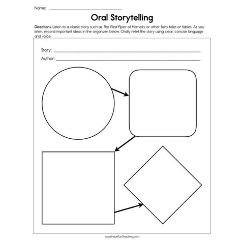 Oral Storytelling Worksheet