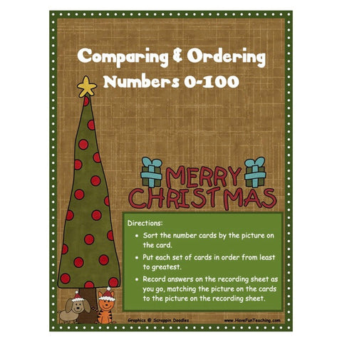 Ordering Numbers 0 100 Christmas Game