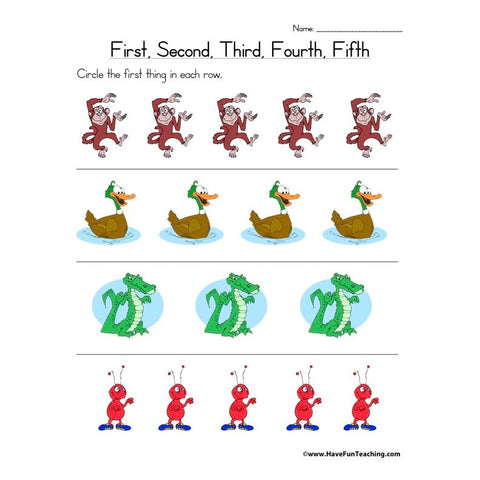 Ordinal Numbers Worksheet 2