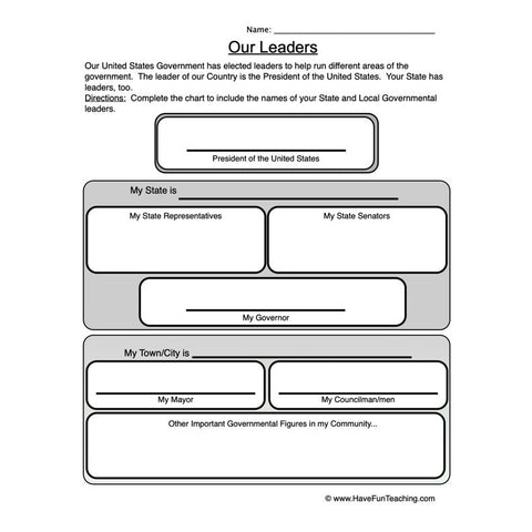 Our Leaders Worksheet