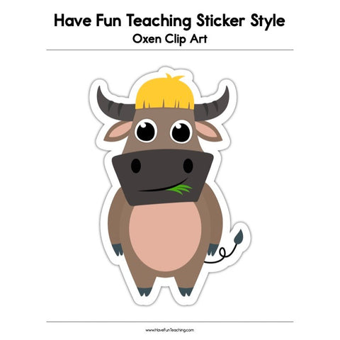 Oxen Clip Art Worksheet