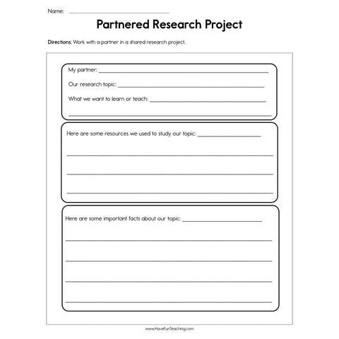 Partnered Research Project Worksheet