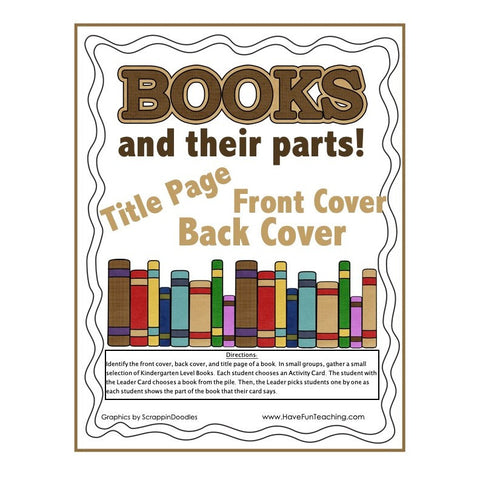 Parts of a Book Game