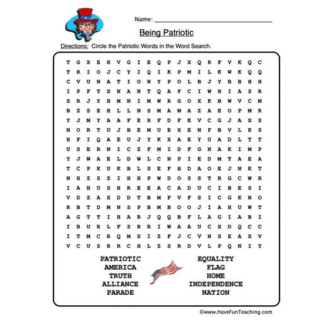 Patriotic Worksheet