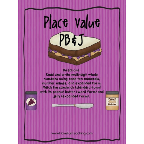 Pbj Place Value Game