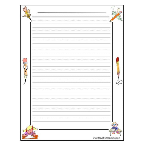 Pencil Writing Paper Worksheet