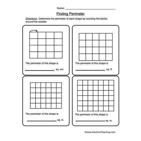 Perimeter Worksheet