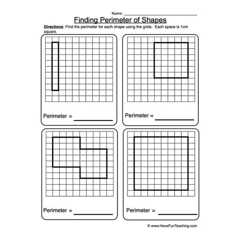 Perimeter Worksheet 5