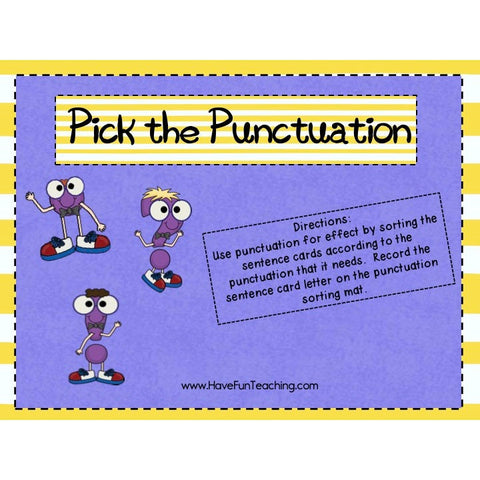 Pick the Punctuation Game