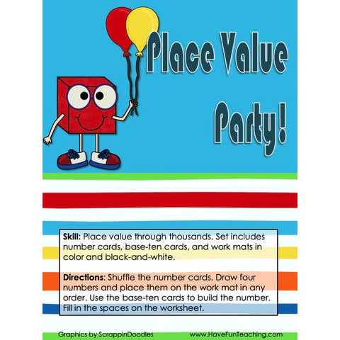 Place Value Party Place Value Game