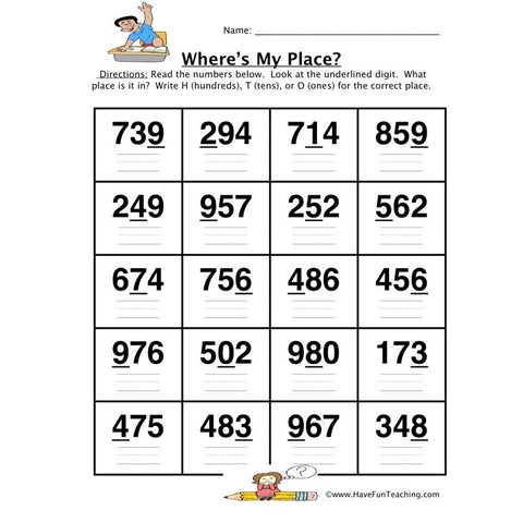 Place Value 12 Worksheet
