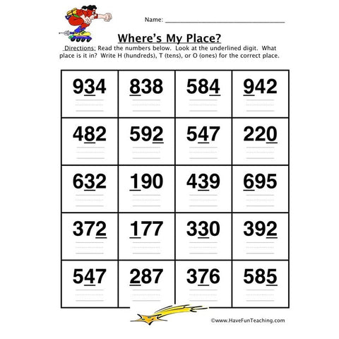 Place Value 13 Worksheet
