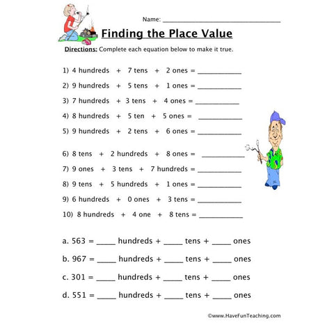 Place Value Worksheet 9