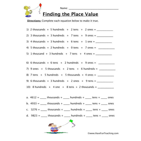 Place Value 6 Worksheet