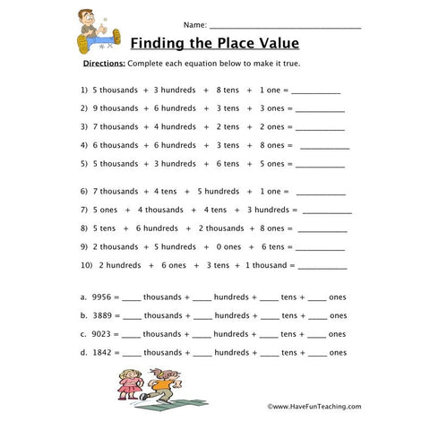 Place Value 7 Worksheet