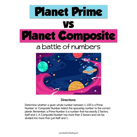 Planet Prime Vs Planet Composite Game