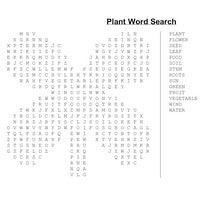 Plant Word Search Worksheet