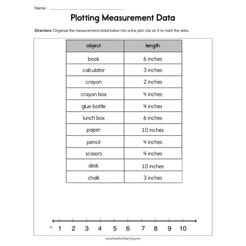 Plotting Measurement Data Worksheet