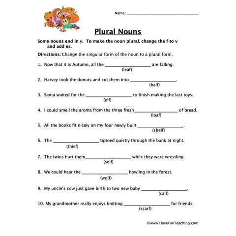 Plurals Worksheet 2