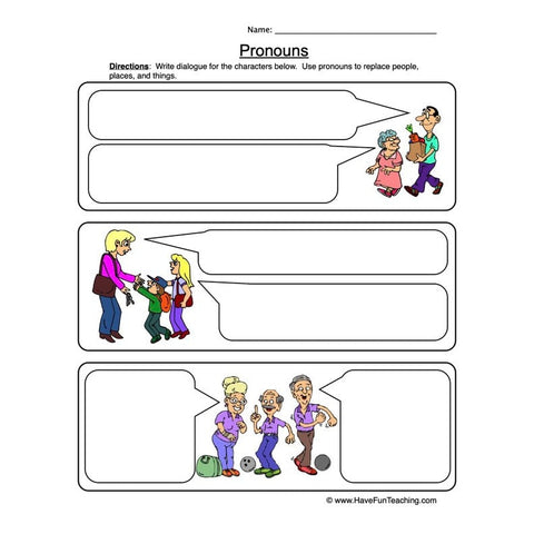 Pronouns Worksheet 4